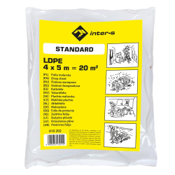 Folia malarska 4mx5m LDPE - żółta